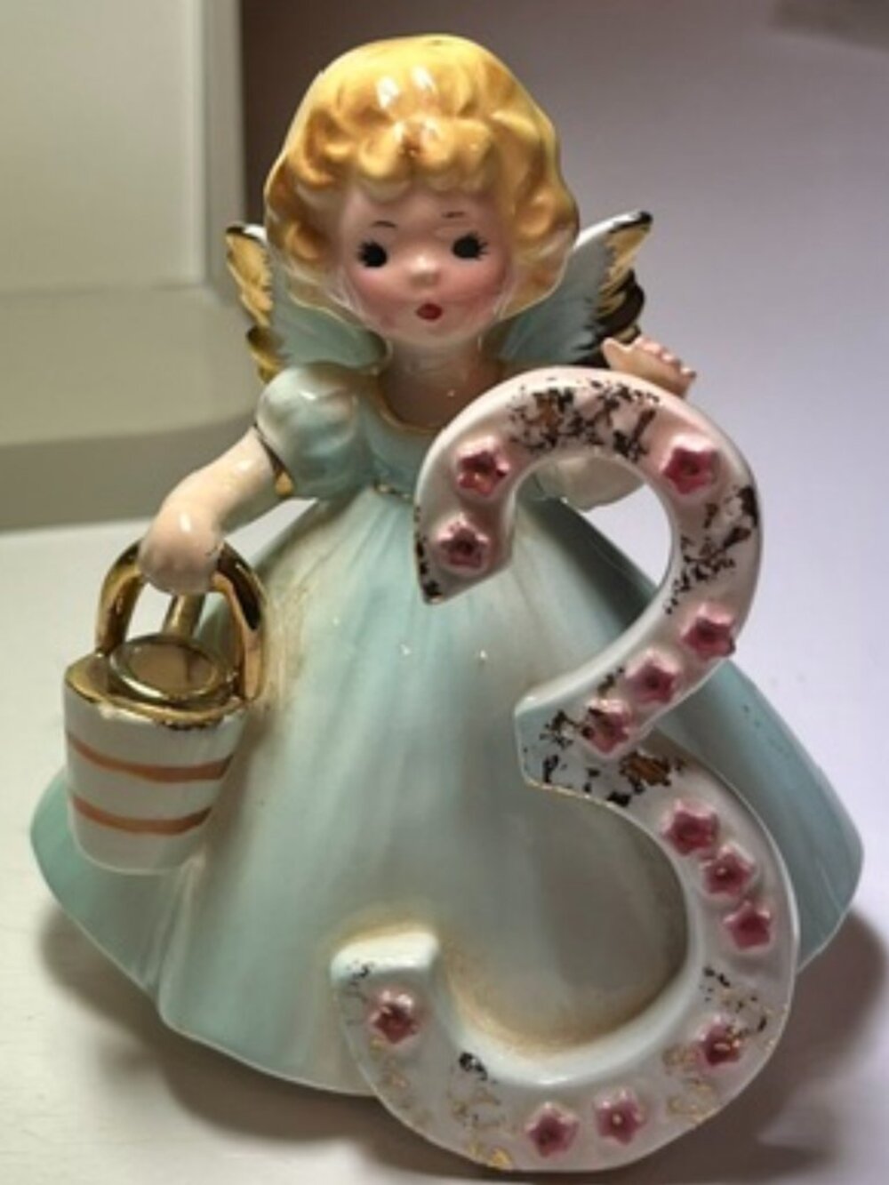 Josef Originals Vintage 3rd Birthday Angel